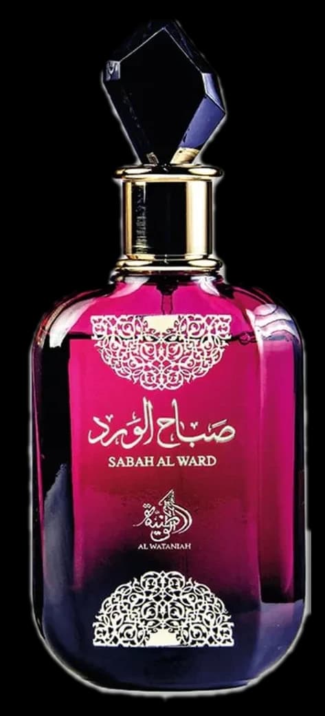 Frasco vinho com tampa de cristal do Al Wataniah Sabah Al Ward 100ml