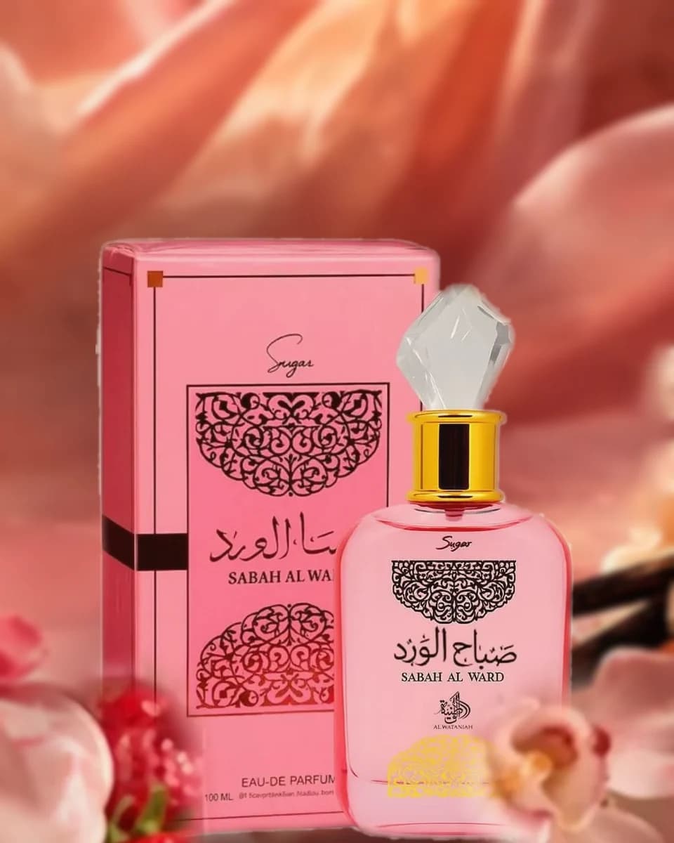 Sabah Al Ward Sugar com a caixa rosa original